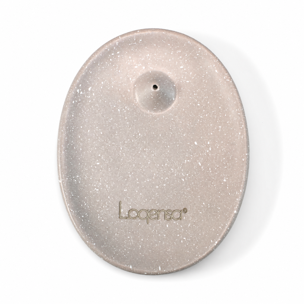 Soft Gray Pebble Incense Tray