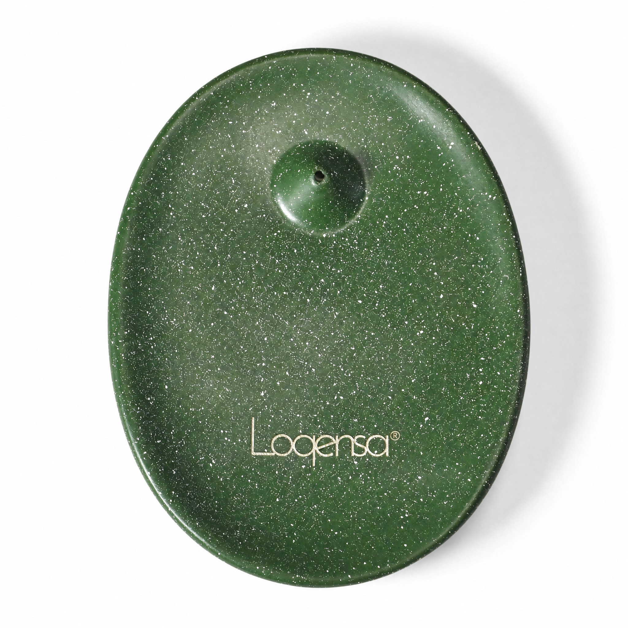 Moss Green Pebble Incense Tray