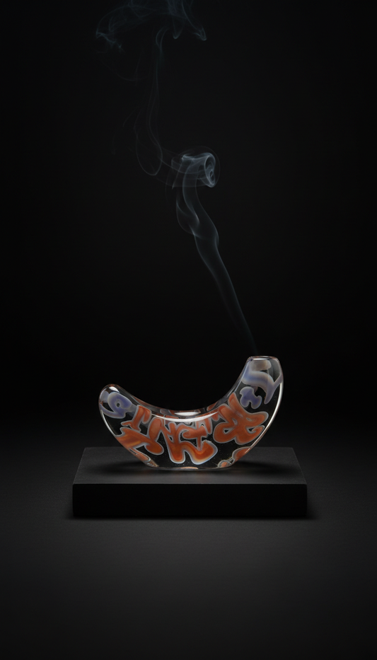 Sculptural Glass Incense Holder Urban Art Series